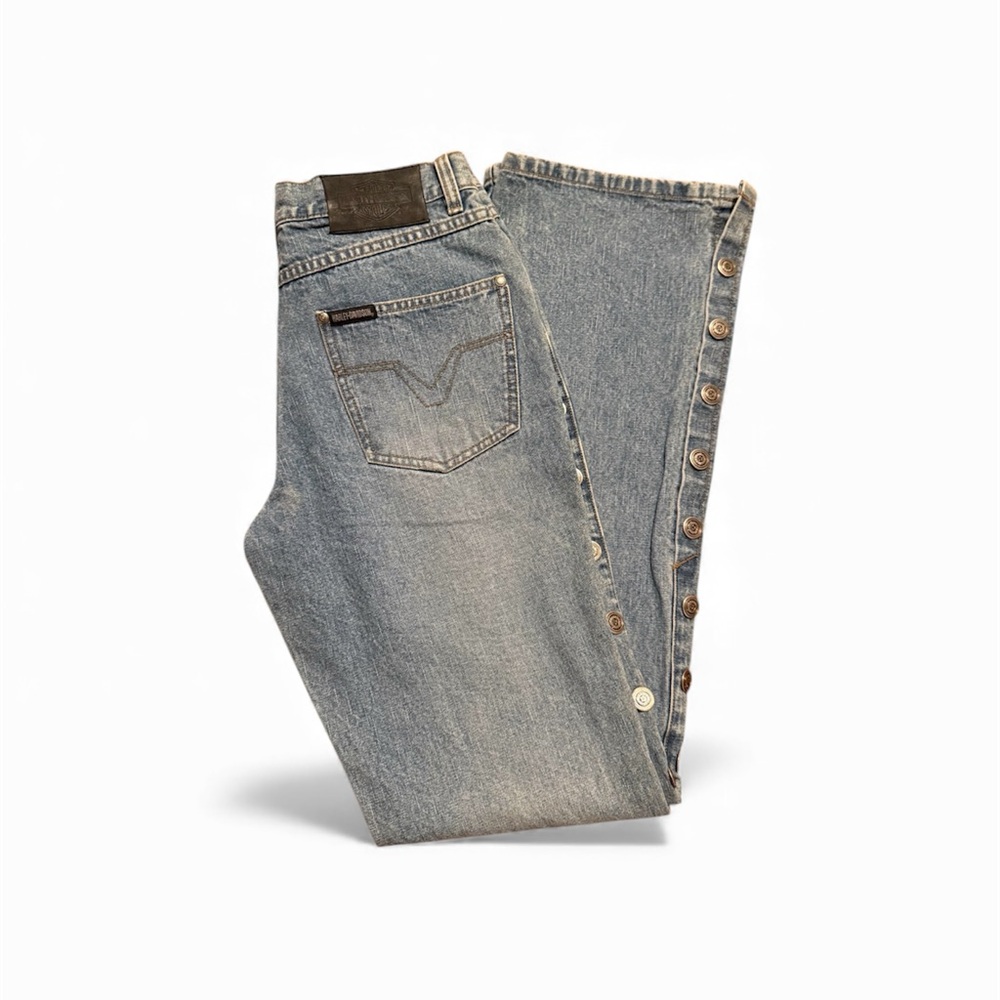 Harley-Davidson Women’s Side Snap Boot Cut Jeans size 2